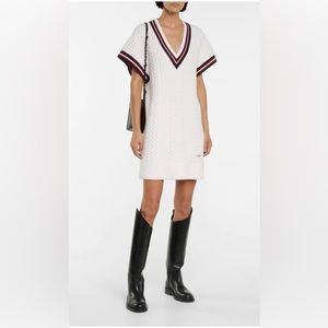 VVB VICTORIA VICTORIA BECKHAM contrast trim knitted mini dress medium EUC